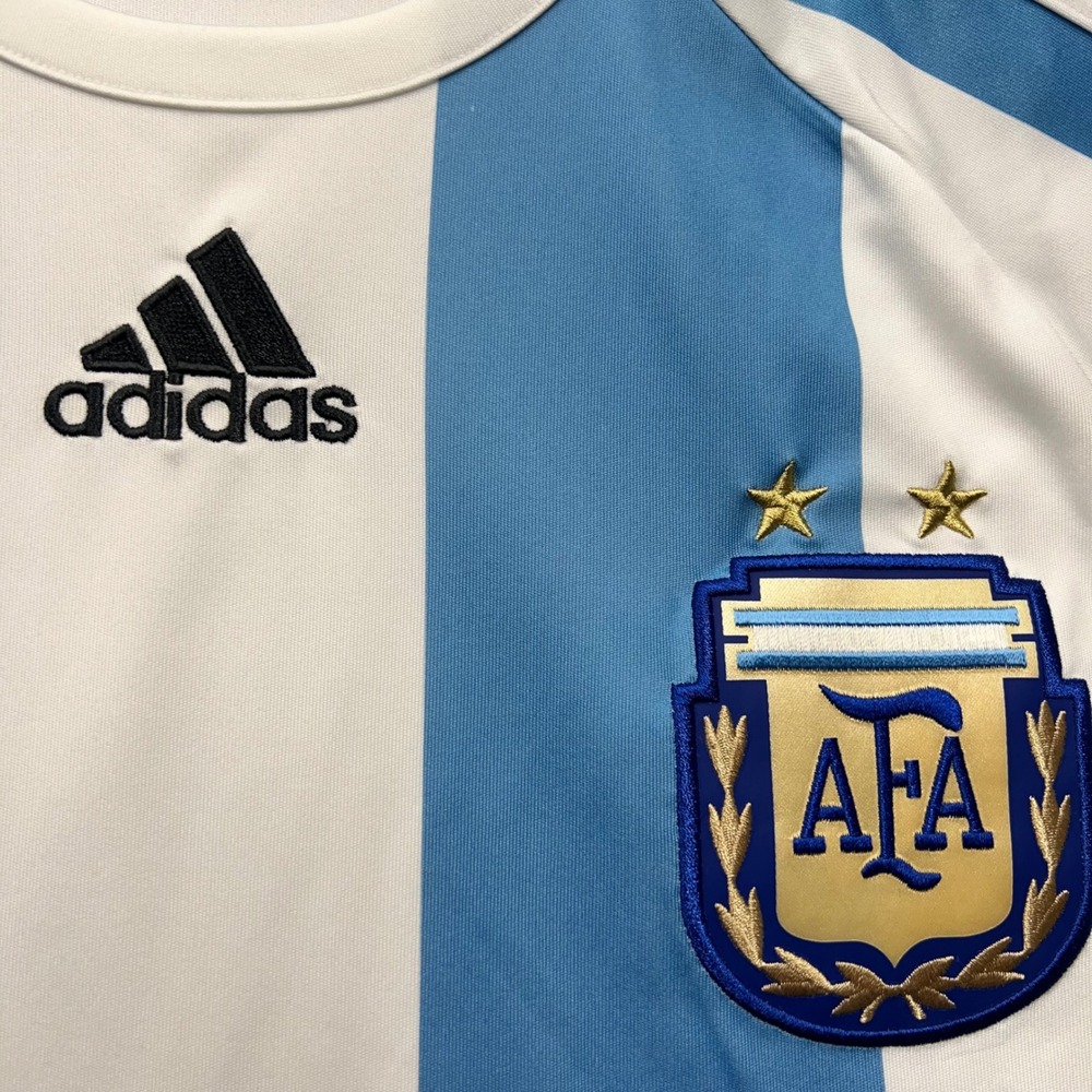Adidas Argentina National Team Soccer Jersey Blue White Striped AFA Mens Medium - Picture 5 of 10